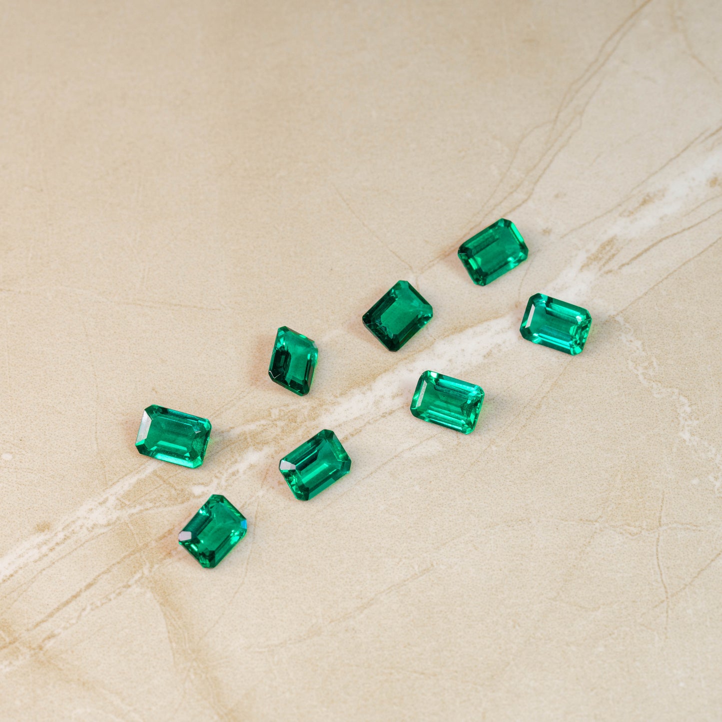 Lab Grown Emerald Zambian Shade series