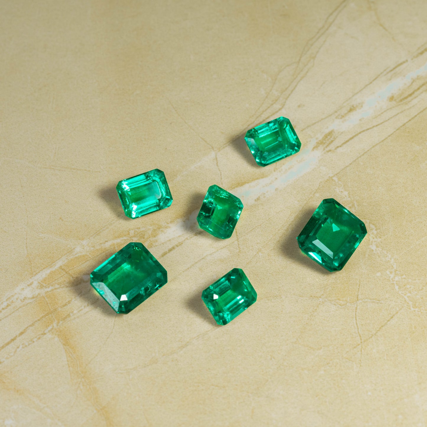 Lab Grown Emerald Colombian Shade series