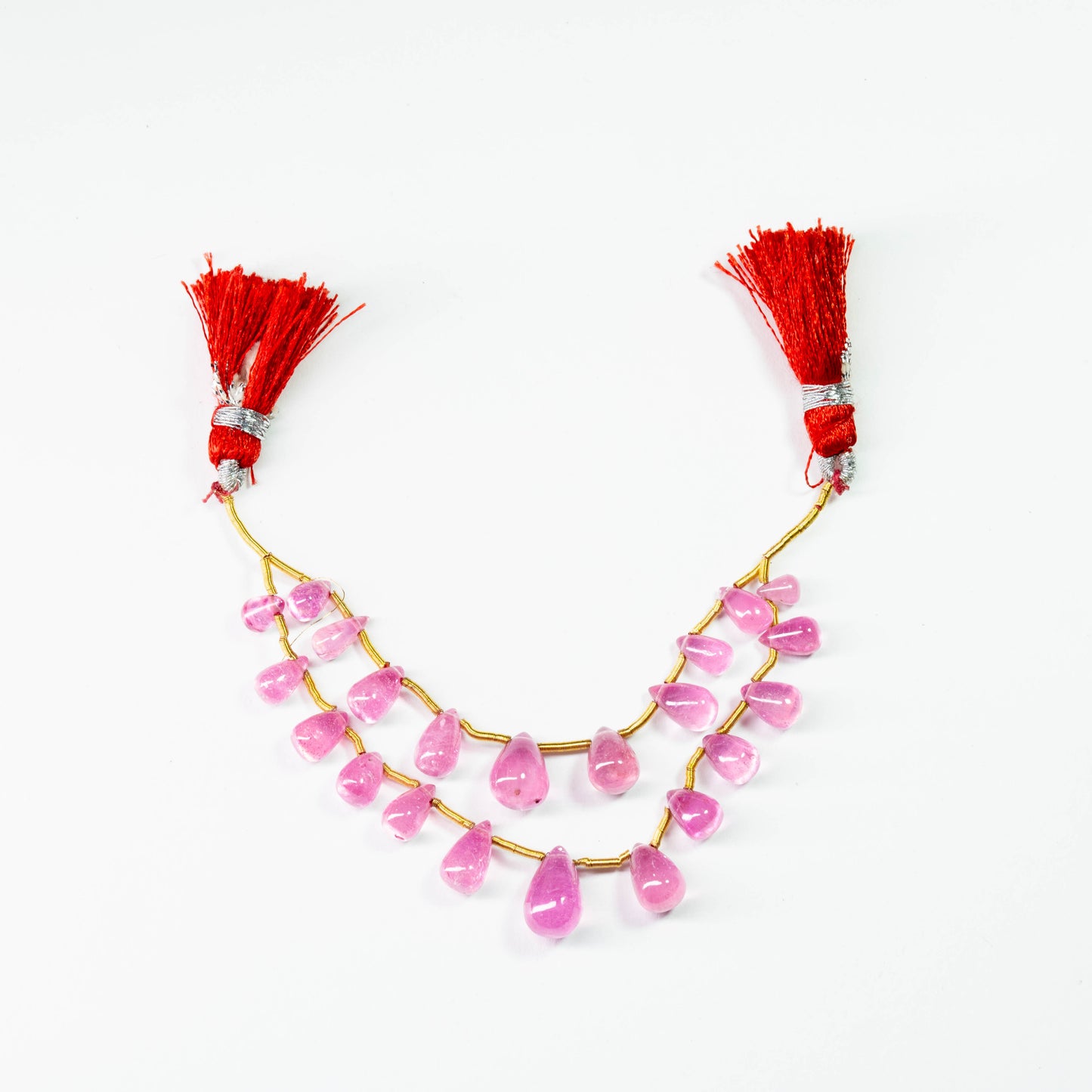 Glass Filled Ruby Drops 1 Line 32.75 carat