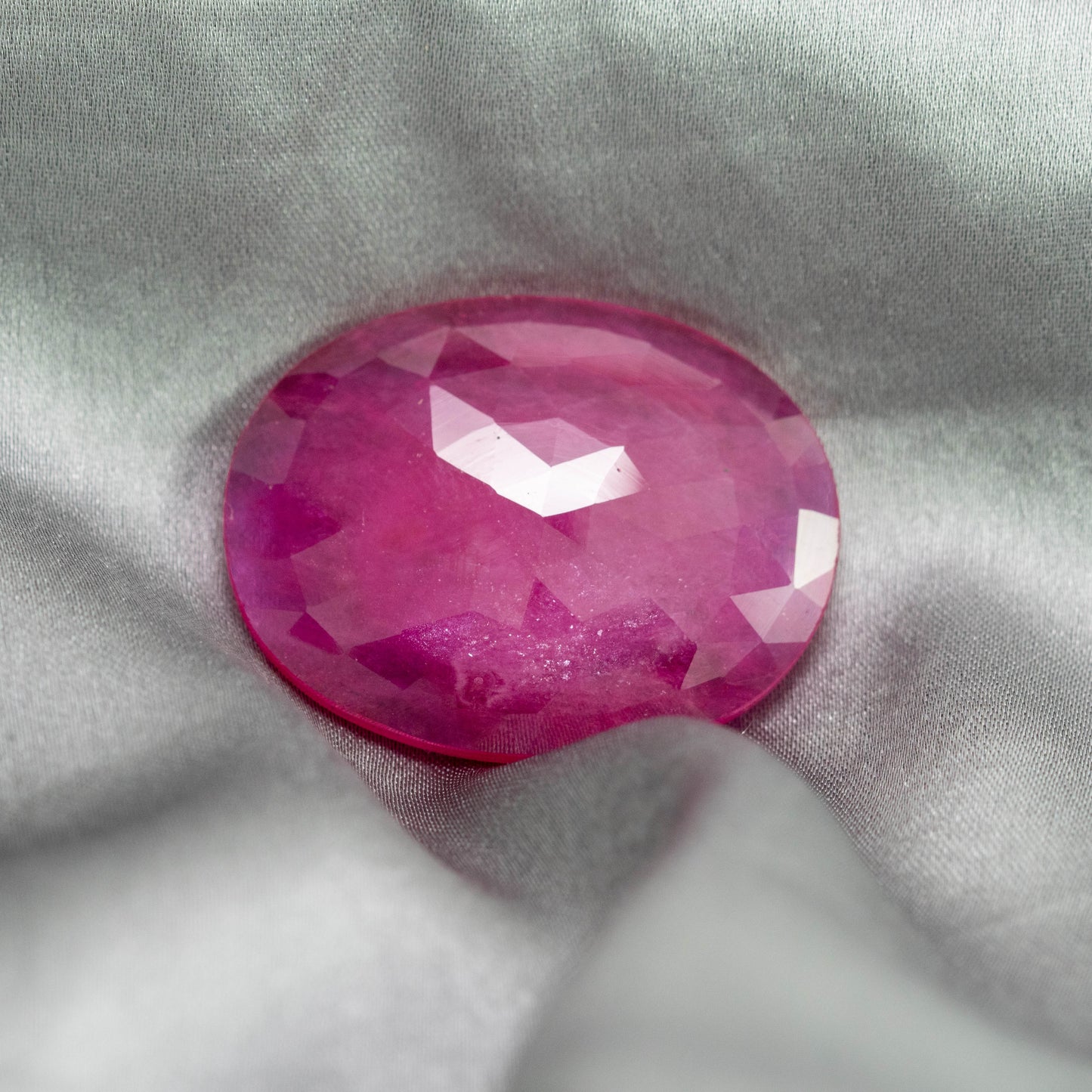 Glass Filled Ruby Oval 63.45 carat