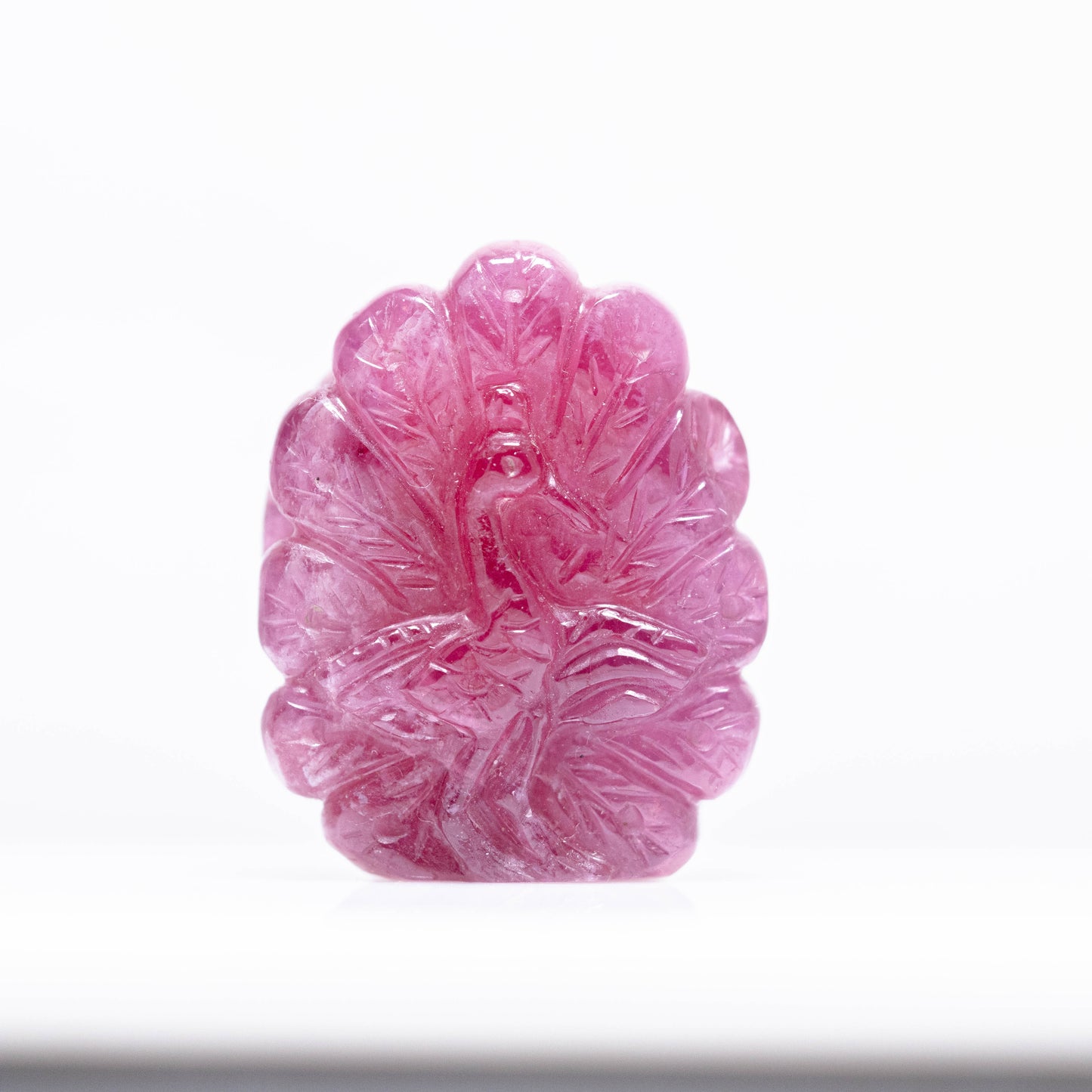 Glass Filled Ruby Radha Krishna Carving 65.75 carat