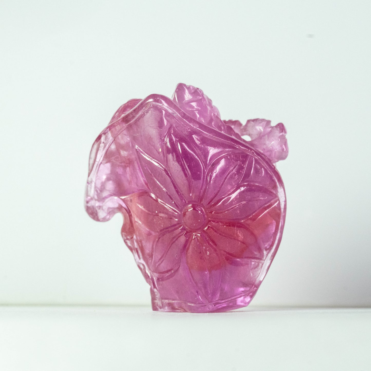 Glass Filled Ruby Radha Krishna Carving 42.98 carat