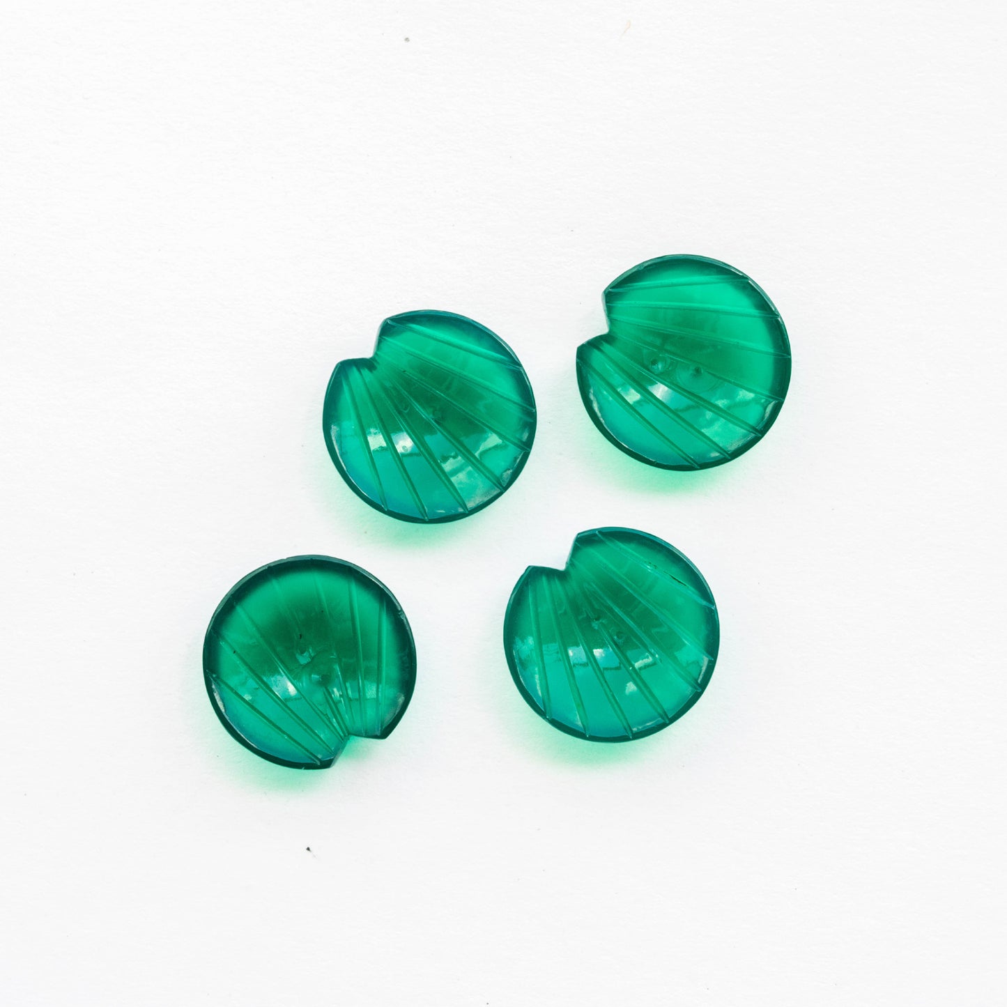 Green Onyx Buttons 4 pieces 32.6 carat