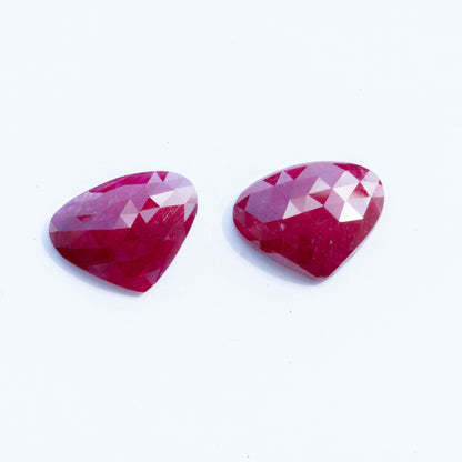 Ruby Trillion 2 peice set 11.7 carats