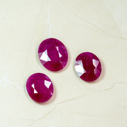 Ruby Oval 3 piece set 58.34 carats