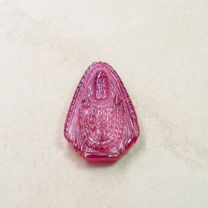 Glass Filled Ruby Balaji Carving 35.17 carat