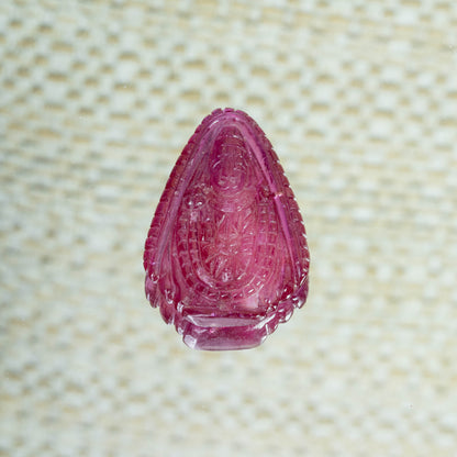 Glass Filled Ruby Balaji Carving 35.17 carat