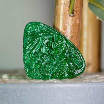 Green Inclusion Carving 1 piece 28.35 carats