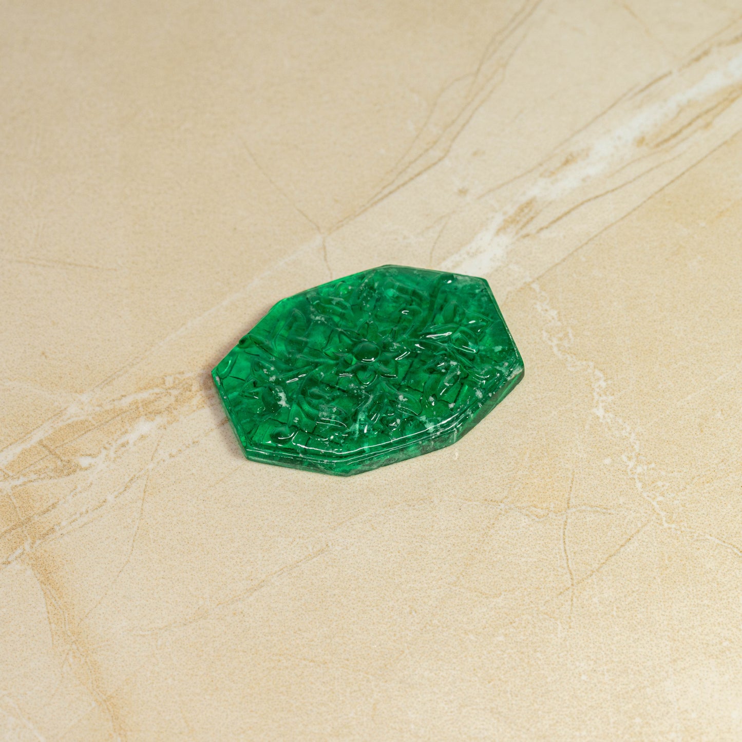 Green Inclusion Carving 1 piece 20.85 carats