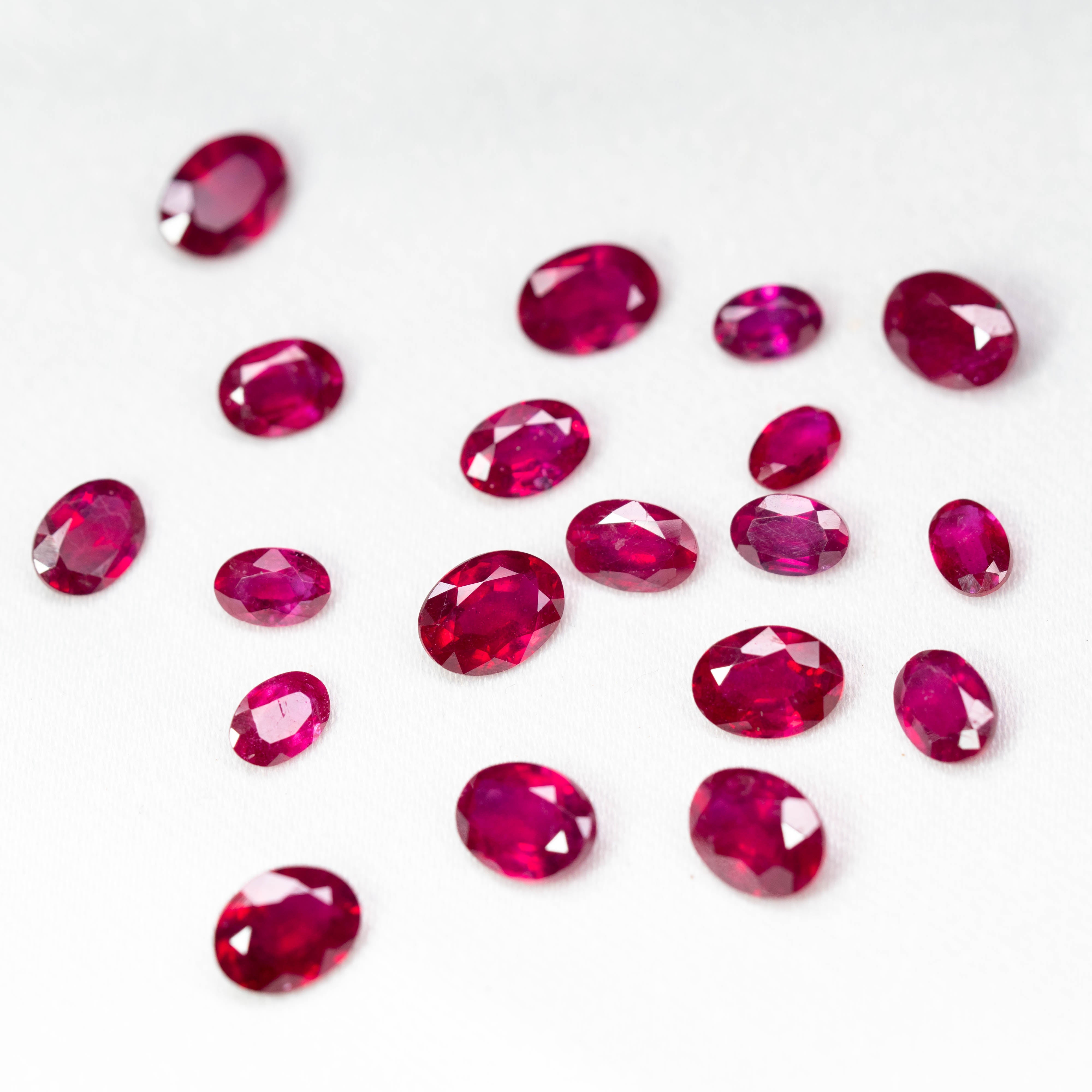 Buy Pigeon Blood Glass Filled Ruby Oval, Pear, Octagon, Round series ...
