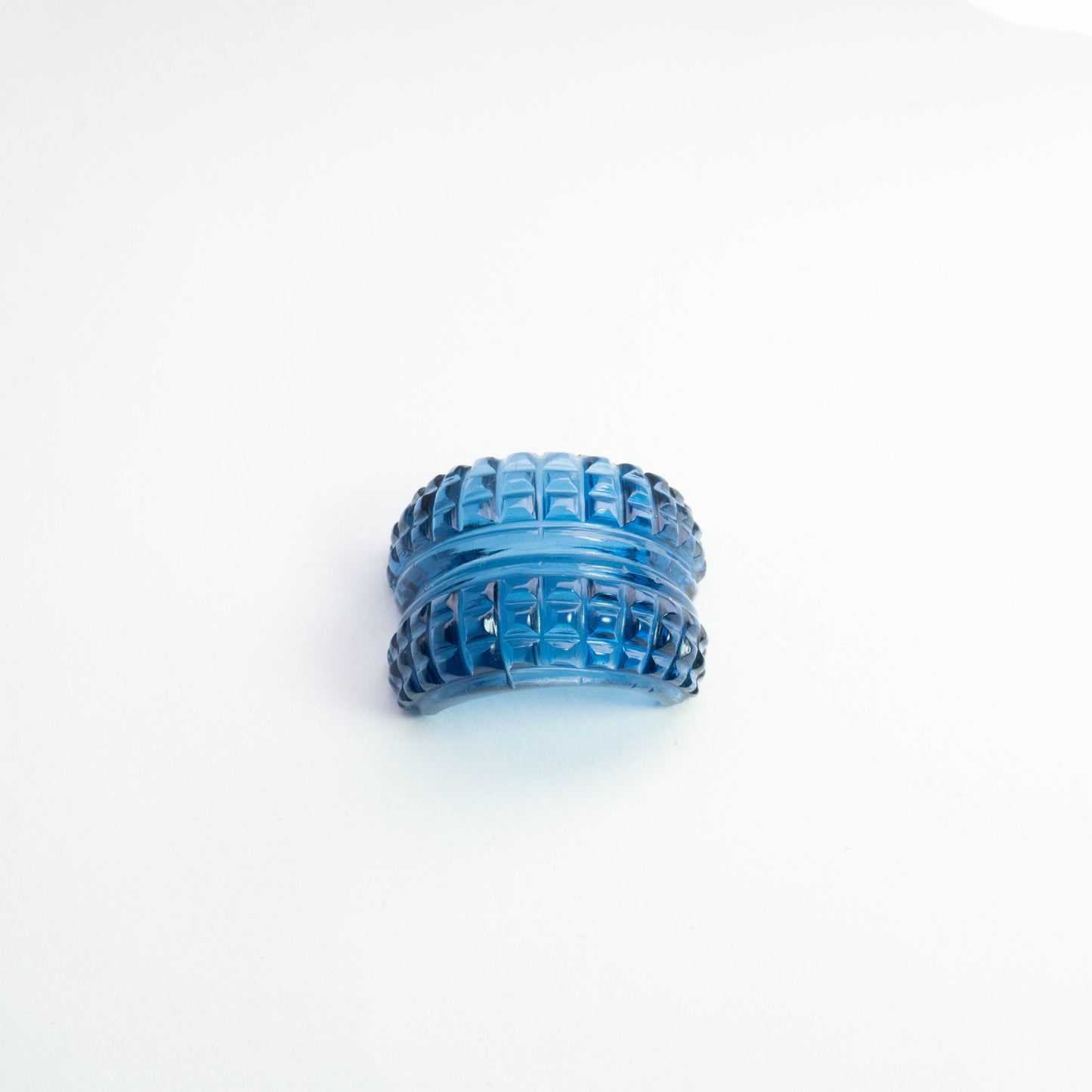 Blue Synthetic Ring Carving 23.3 carat